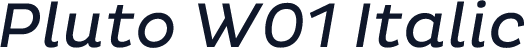 Pluto W01 Italic