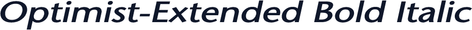 Optimist-Extended Bold Italic