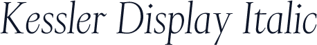 Kessler Display Italic