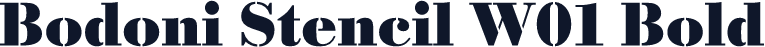 Bodoni Stencil W01 Bold