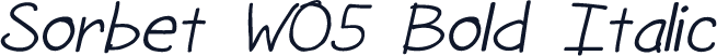 Sorbet W05 Bold Italic