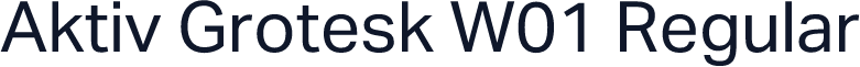 Aktiv Grotesk W01 Regular