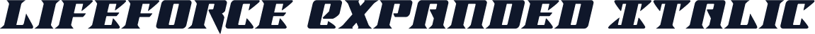 Lifeforce Expanded Italic