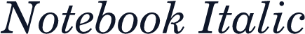 Notebook Italic