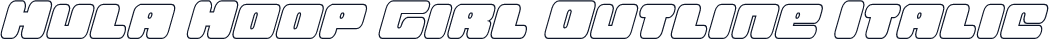 Hula Hoop Girl Outline Italic