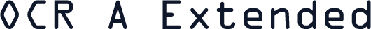 OCR A Extended