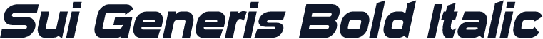 Sui Generis Bold Italic