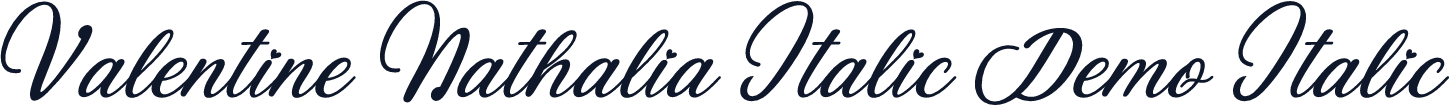 Valentine Nathalia Italic Demo Italic