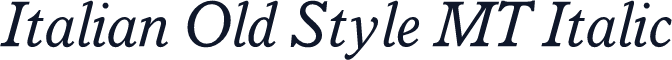 Italian Old Style MT Italic