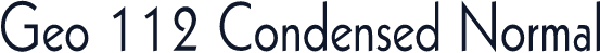 Geo 112 Condensed Normal