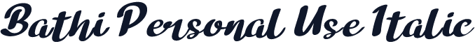 Bathi Personal Use Italic