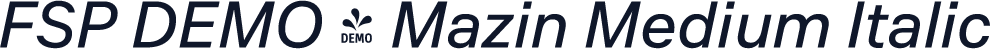 FSP DEMO - Mazin Medium Italic