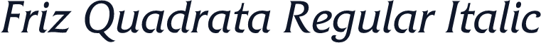 Friz Quadrata Regular Italic