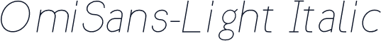OmiSans-Light Italic