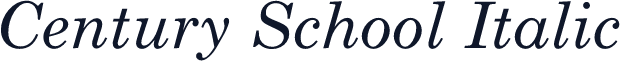 Century School Italic