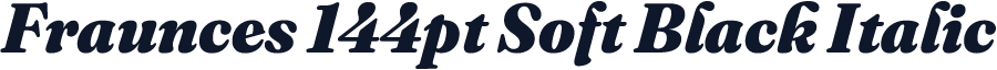 Fraunces 144pt Soft Black Italic