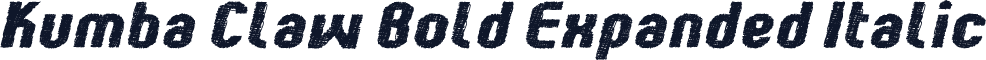 Kumba Claw Bold Expanded Italic