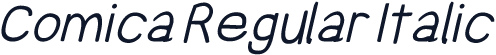 Comica Regular Italic