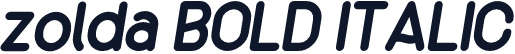 zolda BOLD ITALIC