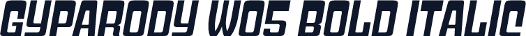 Gyparody W05 Bold Italic