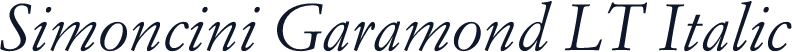Simoncini Garamond LT Italic