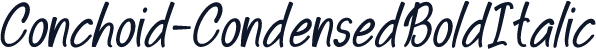 Conchoid-CondensedBoldItalic