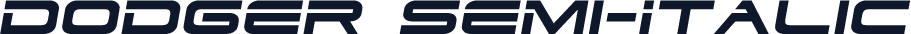 Dodger Semi-Italic