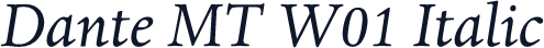Dante MT W01 Italic