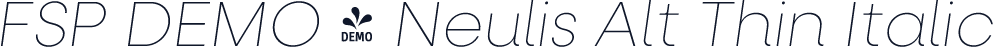 FSP DEMO - Neulis Alt Thin Italic