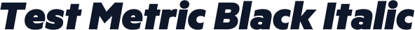 Test Metric Black Italic