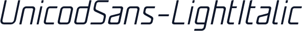 UnicodSans-LightItalic