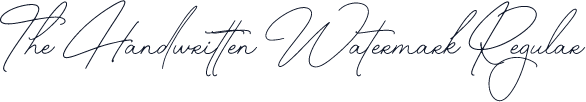 The Handwritten Watermark Regular