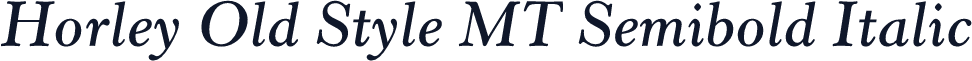 Horley Old Style MT Semibold Italic