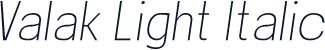 Valak Light Italic