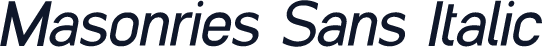 Masonries Sans Italic