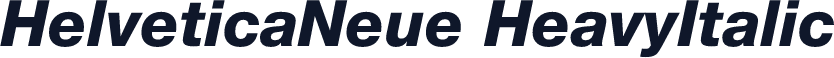 HelveticaNeue HeavyItalic