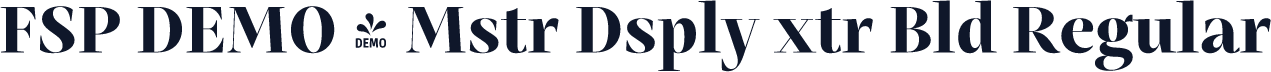 FSP DEMO - Mstr Dsply xtr Bld Regular