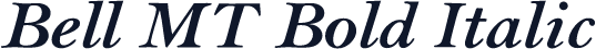 Bell MT Bold Italic