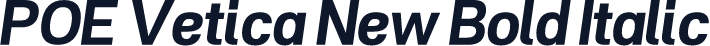 POE Vetica New Bold Italic