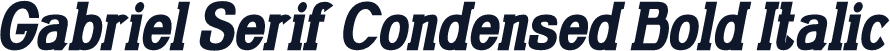 Gabriel Serif Condensed Bold Italic