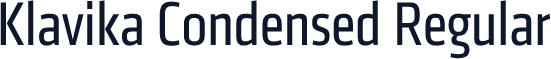 Klavika Condensed Regular