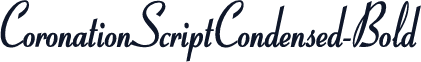 CoronationScriptCondensed-Bold