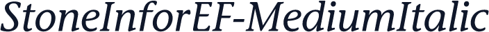 StoneInforEF-MediumItalic