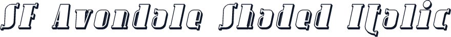 SF Avondale Shaded Italic