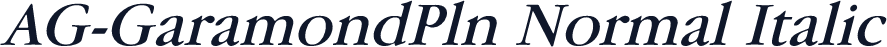 AG-GaramondPln Normal Italic