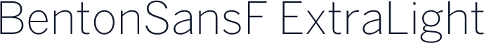BentonSansF ExtraLight