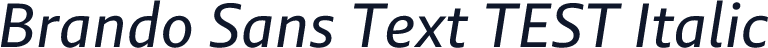 Brando Sans Text TEST Italic