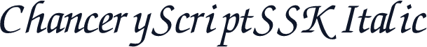 ChanceryScriptSSK Italic
