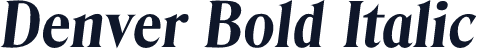 Denver Bold Italic