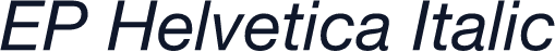 EP Helvetica Italic